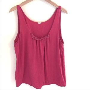 J Crew Ruffle Trim Tank